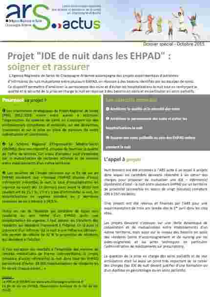 ARS Champagne Ardennes IDE nuit EHPAD