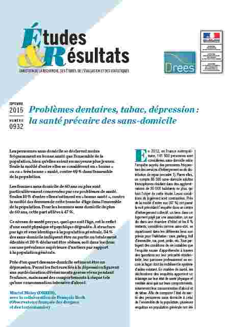 Enquete DREES personnes sans domicile 2015