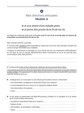 modele directives anticipees