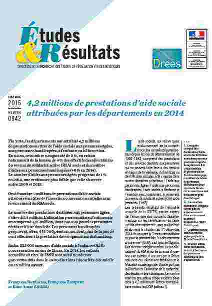 prestations daide sociale départements 2014